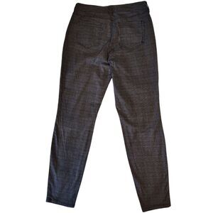 Style & Co Curvy Skinny Leg Black Gray Plaid High-rise Pants Size 6 Women's